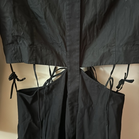 Alexander Wang Mini Shirt Dress Cut-out tied waist in Black - Picture 4 of 7